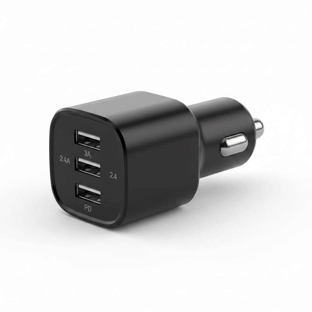 LISEN 84W Retractable Car Charger with USB-C Fast Charging, Dual Port Vehicle Charger for iPhone, Samsung and USB-C Devices