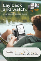 LISEN Adjustable Tablet Stand for iPad, Foldable Desk Holder for Tablets, Kindle and Switch, Portable Travel Stand